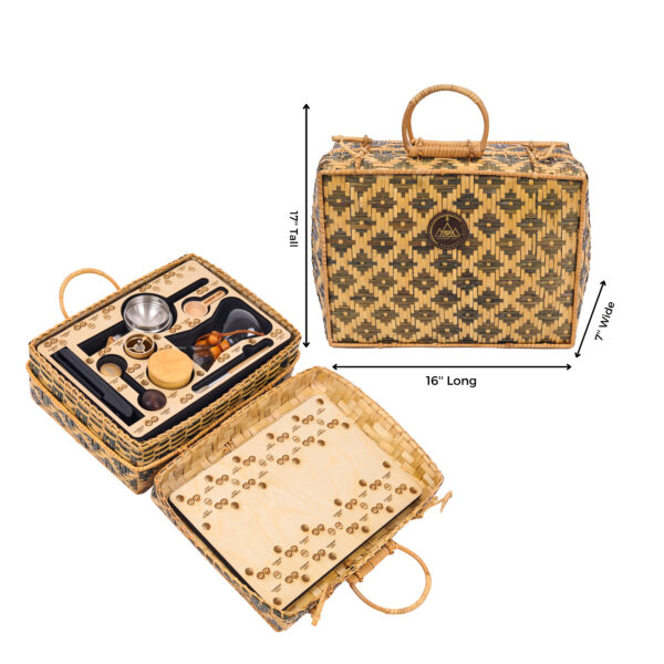 B 1-1 กระเป๋าไม้ไผ่ สำรับชุดดริปกาแฟ