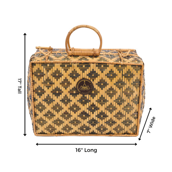 B 1-6 กระเป๋าไม้ไผ่ สำรับชุดดริปกาแฟ