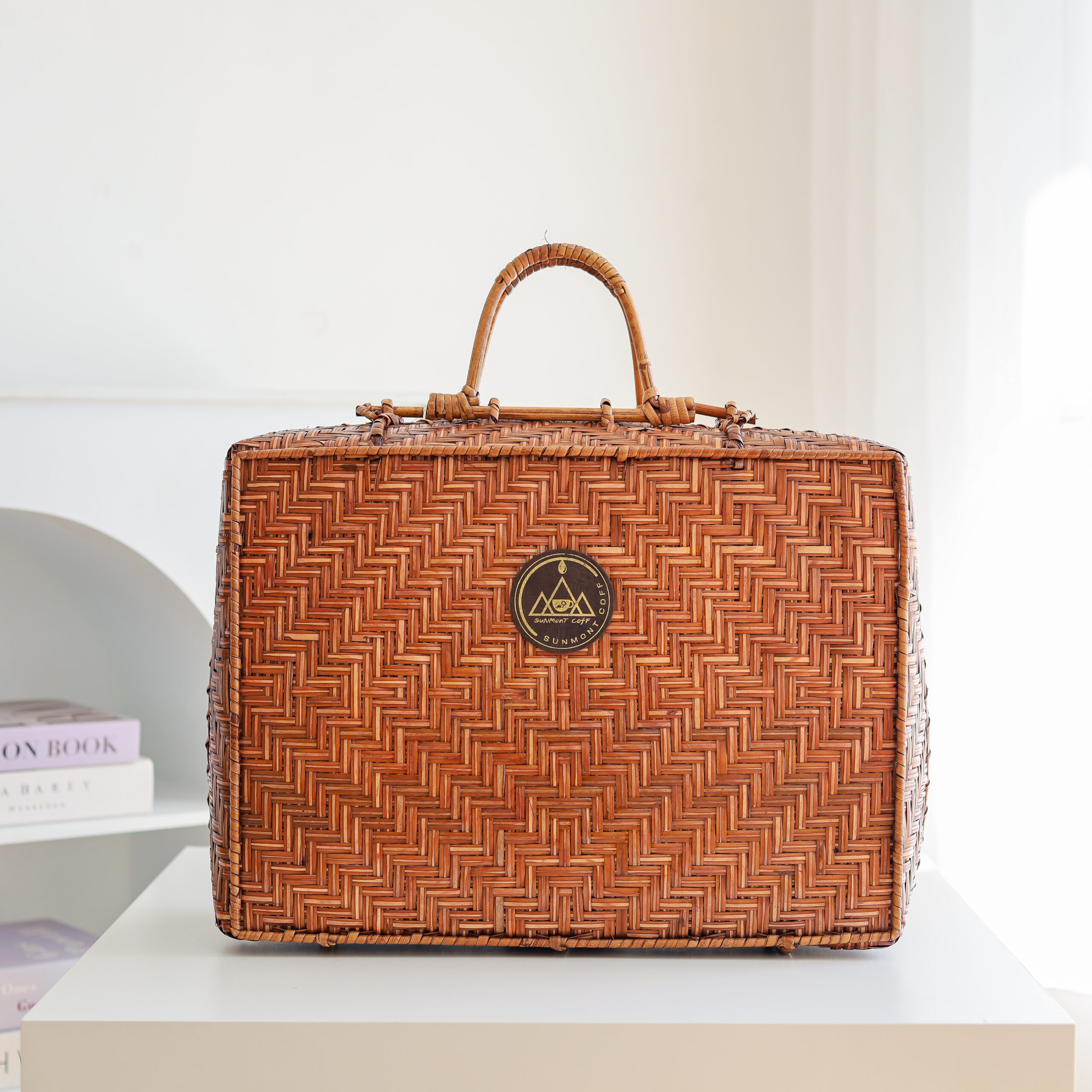 B-2.3 กระเป๋าไม้ไผ่ สำรับชุดดริปกาแฟ (สีน้ำตาล)