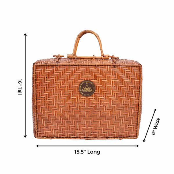 B-2.5 กระเป๋าไม้ไผ่ สำรับชุดดริปกาแฟ (สีน้ำตาล)