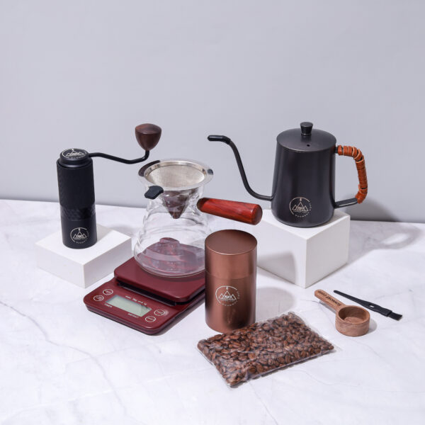 K-2.2 กระเป๋ากระจูดสำหรับชุดดริปกาแฟ สีโอ๊ค