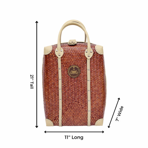 K-2.5 กระเป๋ากระจูดสำหรับชุดดริปกาแฟ สีโอ๊ค