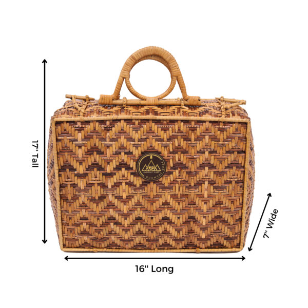 R 2-5กระเป๋าหวาย สำรับชุดดริปกาแฟ