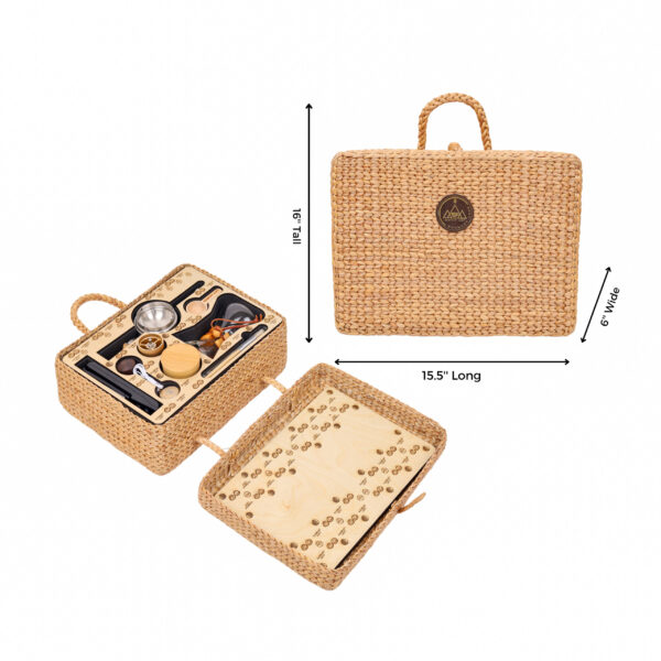 W-1กระเป๋าผักตบชวา-สำหรับชุดดริปกาแฟ-สีธรรมชาติ